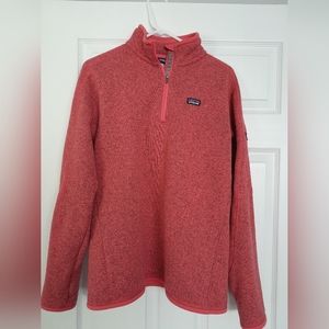 Women's Patagonia Better Sweater 1/4 zip Fleece Pink XL